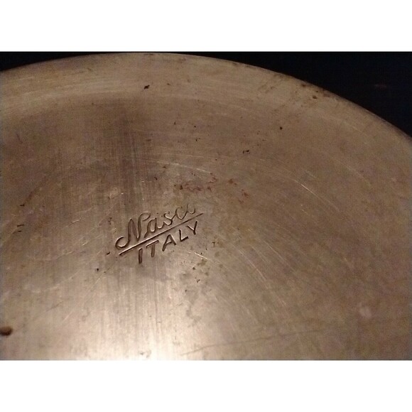 Vintage Nasco Italy 3 Pc Hammered Aluminum Casserole Dish / Cooking piece/ Cover - Picture 4 of 12